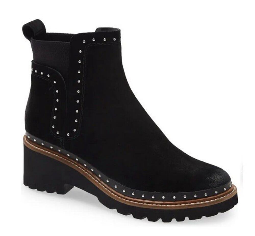 Dolce Vita Huey Studded Pull-On Suede Platform Bootie US 10